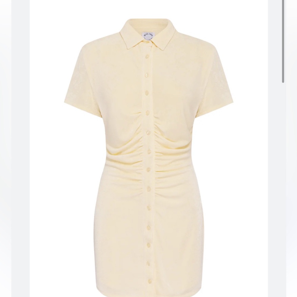 With Jean, Alexa Mini Dress in Buttercream